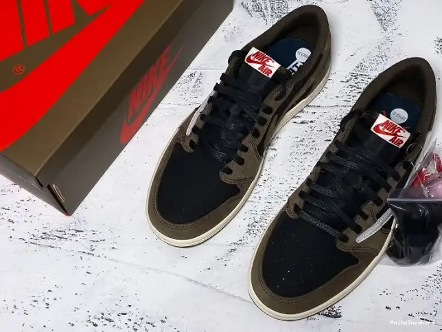 MaikeSneakers Mocha x SP CQ4277-001 Jordan Scott Low Dark 1 OG Air Travis 0517